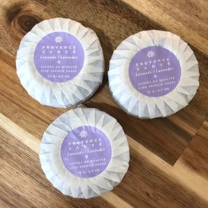 Lot of 3 Provence Sante Lavender Guest Soaps 2.7 ounce - New